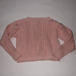 Vintage Authentico Forenza Soft Pink Knit Sweater Chuncky Retro Size L